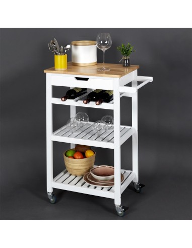 hd7103-desserte a roulettes blanc 40x61x84.5cm m1