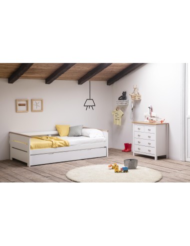 11944 - lit gigogne lola-2 90x190 blanc/chéne