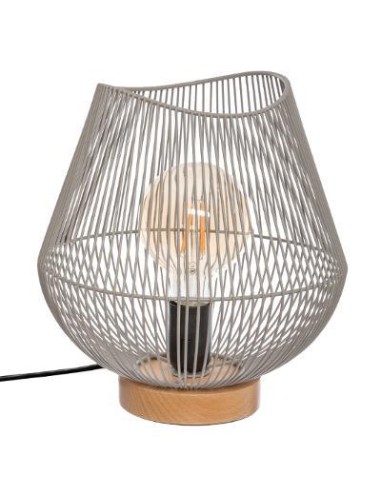 168213b-lampe filaire "jena" gris h.28