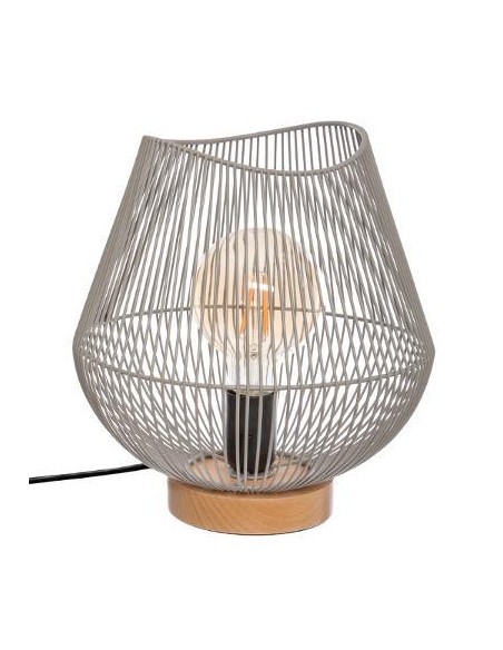 168213b-lampe filaire "jena" gris h.28