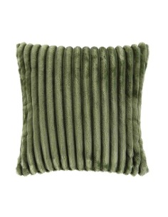 housse de coussin +encart 40 x 40 cm flanelle jacquard uni kalie kaki