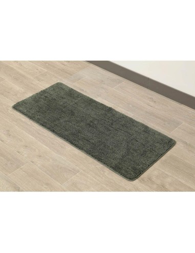 7741142 - tapis microfibre double vasque 50x120 cm dessous latex - vert fonce