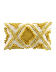 coussin dehoussable compresse 30 x 50 cm coton uni fantaisie marissa miel