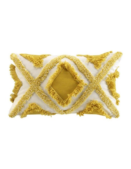 coussin dehoussable compresse 30 x 50 cm coton uni fantaisie marissa miel