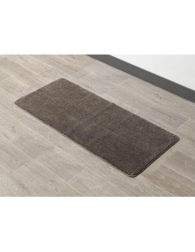 7741160 - tapis microfibre double vasque 50x120 cm dessous latex - marron