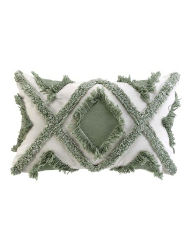 coussin dehoussable compresse 30 x 50 cm coton uni fantaisie marissa sauge