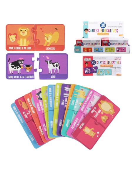 ea1032-carte educative j apprends les animaux x30 m24