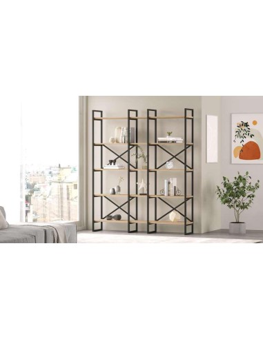 16186-etagere dusan vg3-a 58cm pin atlantique/noir metal