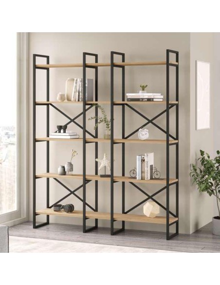 16187-etagere dusan vg4-a 87.5cm pin atlantique/noir met