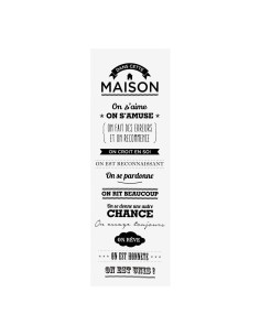 toile imp maison blanc 30x90