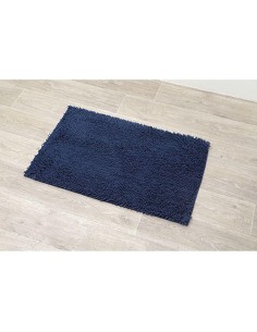 7742118 - tapis microfibre petite chenille 50x80 cm - bleu marine