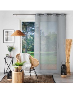 1627009 - panneau a oeillets 140 x 180 cm voile sable sandra gris