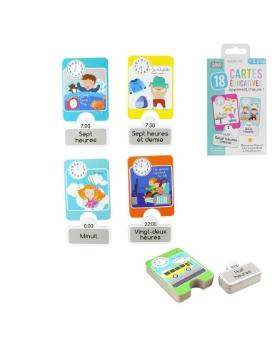 carte educative japprends lheure x24 m24