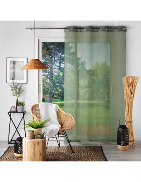 1627015 - panneau a oeillets 140 x 180 cm voile sable sandra kaki