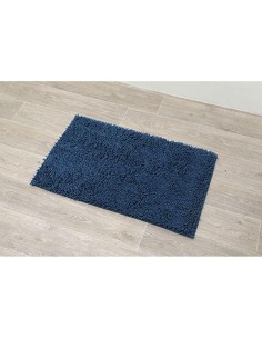 7742145 - tapis microfibre petite chenille 50x80 cm - bleu paon