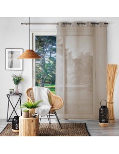 panneau a oeillets 140 x 180 cm voile sable sandra lin