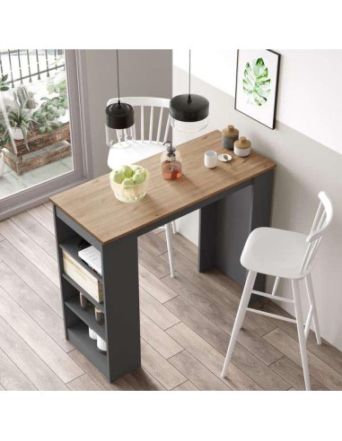 pieds 16193 + plateau 16191 -table bar peru st1-gw blanc/ciment