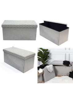 hd3170-coffre banc pliable gris motif noir m2