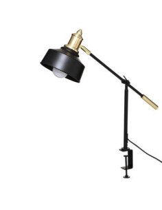 173242-lampe pince metal "flower" noir h