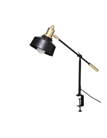 173242-lampe pince metal "flower" noir h
