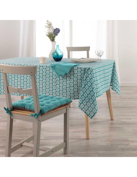 nappe rectangle 140 x 240 cm coton imprime roma