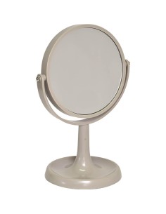 miroir base vide poche abs 1 face normal/1 face grossissante x3 - taupe
