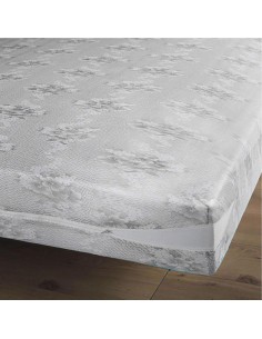 1643939 - renove matelas 140 x 190 cm maille extensible rena gris