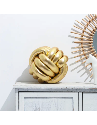 yi013 - coussin  deco ball 50cm  -  gold