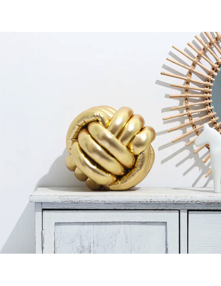 yi013 - coussin  deco ball 50cm  -  gold