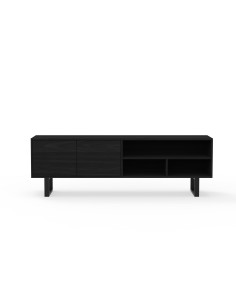 meuble tv diman 2p3n noir yuzey 160cm
