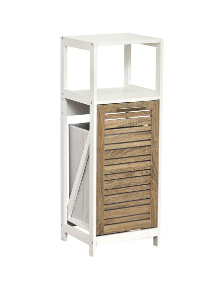 98123306 - meuble bas mdf une etagere + paniere a linge - stockholm