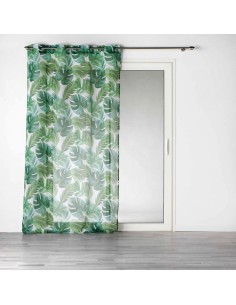 panneau a oeillets 140 x 240 cm voile sable imprime rio blanc