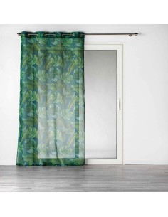 panneau a oeillets 140 x 240 cm voile sable imprime rio bleu