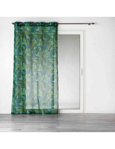 panneau a oeillets 140 x 240 cm voile sable imprime rio bleu
