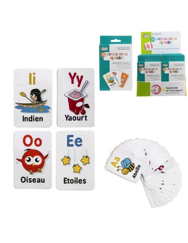 carte educative mots 8x12cm blanc m48