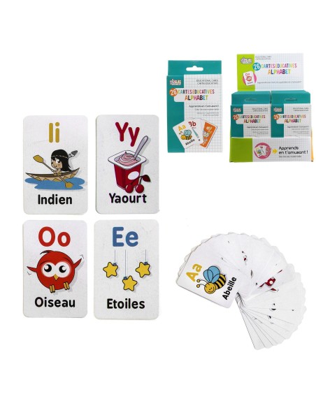 carte educative mots 8x12cm blanc m48