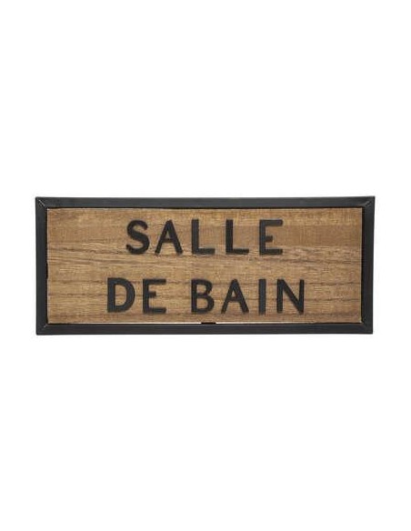 plaque porte met/mdf wild 22x9