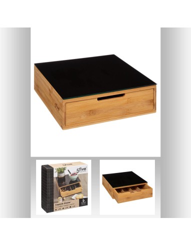 167753 - porte caps tir gm blackbamboo L. 30 x P. 30 x H. 10 cm