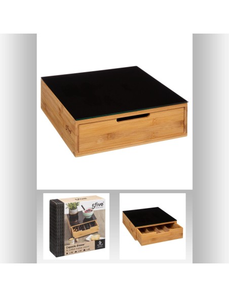 167753 - porte caps tir gm blackbamboo L. 30 x P. 30 x H. 10 cm