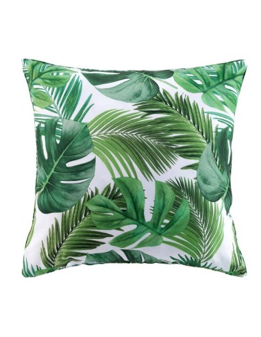 coussin passepoil 60 x 60 cm polyester imprime rio blanc
