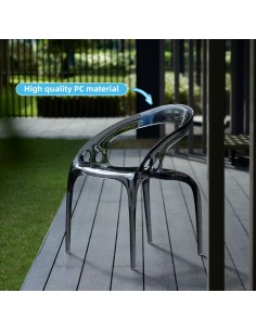 ow-337 - chaise elon ambre transparente