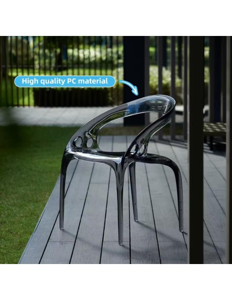 ow-337 - chaise elon ambre transparente