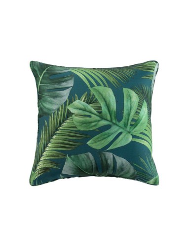 coussin passepoil 40 x 40 cm polyester imprime rio bleu