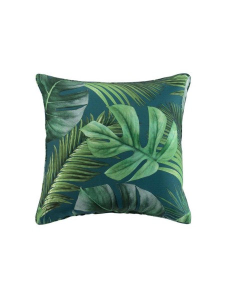 coussin passepoil 40 x 40 cm polyester imprime rio bleu