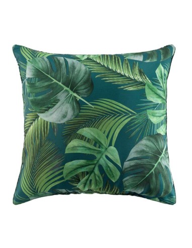 coussin passepoil 60 x 60 cm polyester imprime rio bleu