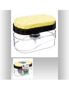 169136a-distri savon push 0,5l noi neo L. 15 x P. 9 x H. 10 cm