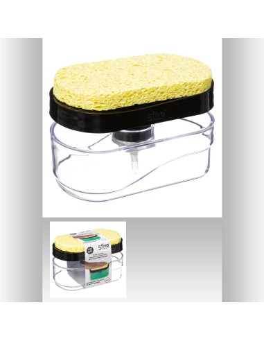 169136a-distri savon push 0,5l noi neo L. 15 x P. 9 x H. 10 cm