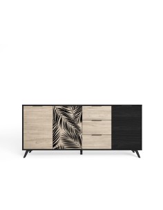 buffet bas. palmera 2p3t bocamina/sahara/seri - 136.3x40x81cm