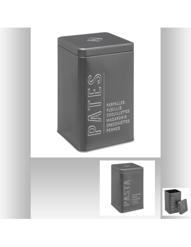 169140-boite pates silver br5 L. 10,7 x P. 10,7 x H. 18,5 cm