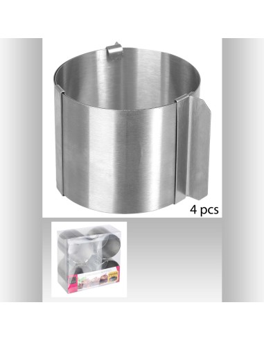 136068 - mini moule extensible rond x4 L. 6,8 x P. 5,4 x H. 5 cm